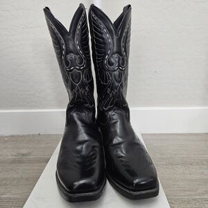 Laredo Men’s Black Leather Western Boots #6840 Size 10.5 EW